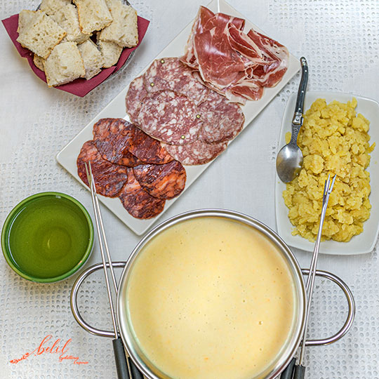 Fondue de queso de la casa